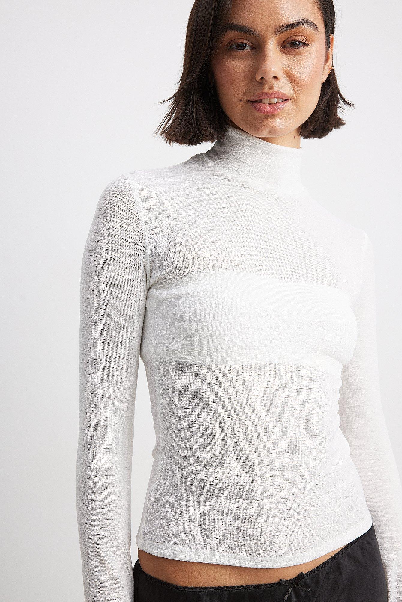 Sheer Collar Top Product Image