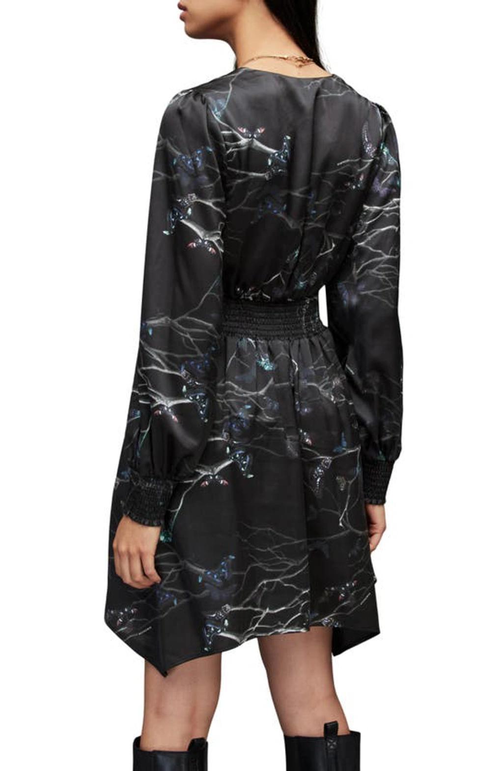 Esta Angelica Print Long Sleeve Dress In Black Product Image