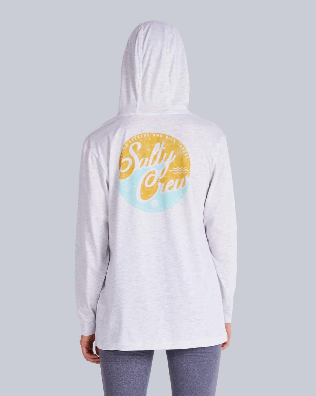 Club Salty Vintage White Mid Weight Hoody UPF 40+ Product Image