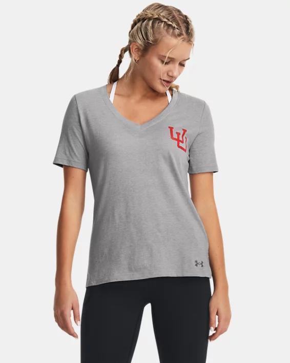 Women's UA Performance Cotton Collegiate V-Neck Product Image