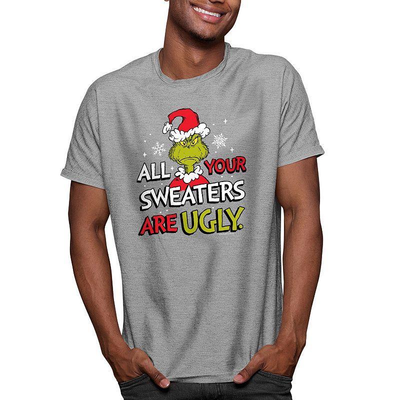 Big & Tall All Your Sweaters Ugly Tee, Mens Med Grey Product Image