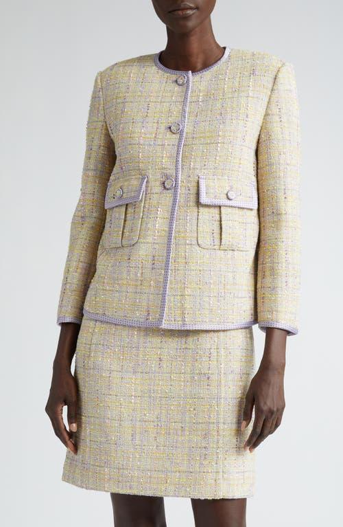 Womens Textured Metallic Slub Tweed Jacket Product Image