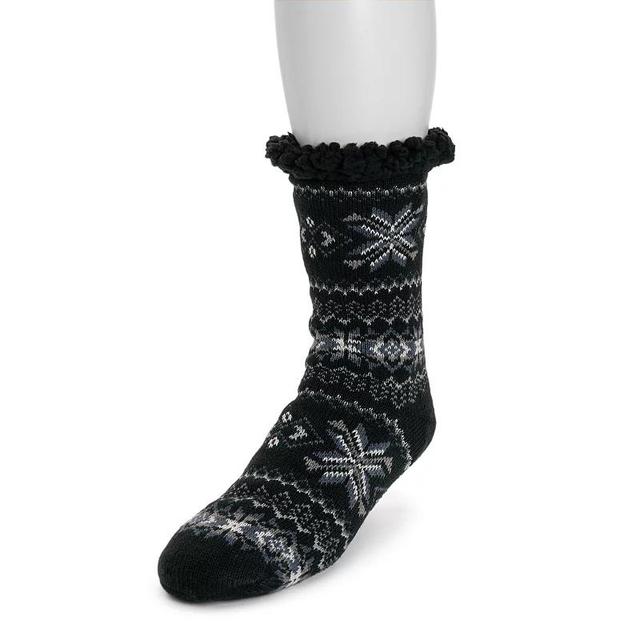 Mens MUK LUKS Cabin Socks Red Brown Product Image