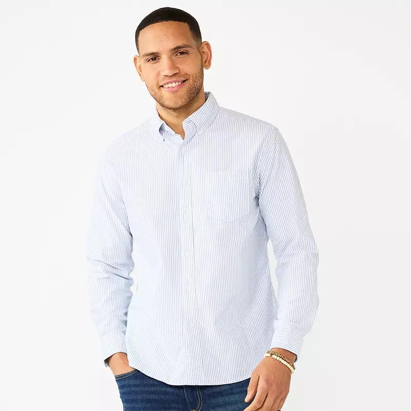 Mens Sonoma Goods For Life Long Sleeve Perfect Length Button-Down Shirt Product Image