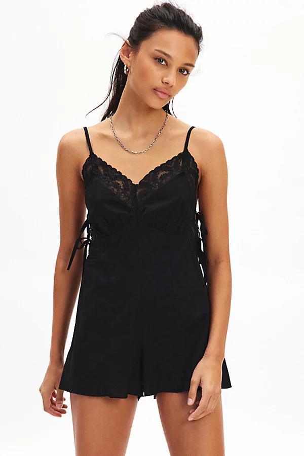 Kimchi Blue Shyla Lace Trim Romper Womens at Urban Outfitters Product Image