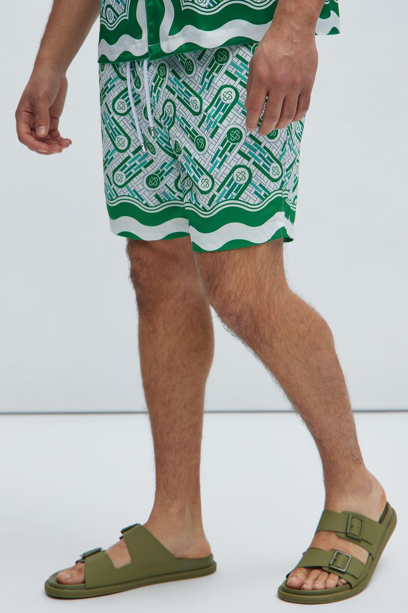 Emperor Swim Trunks - Green/combo Product Image