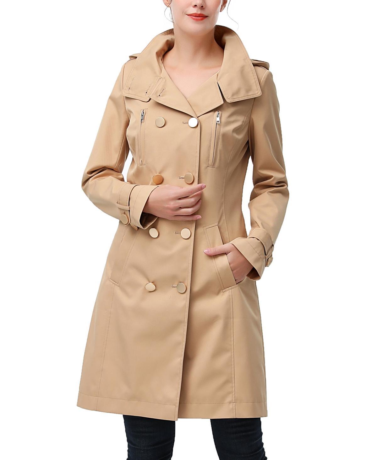 Kimi + Kai Womens Eeva Water-Resistant Hooded Trench Coat Product Image