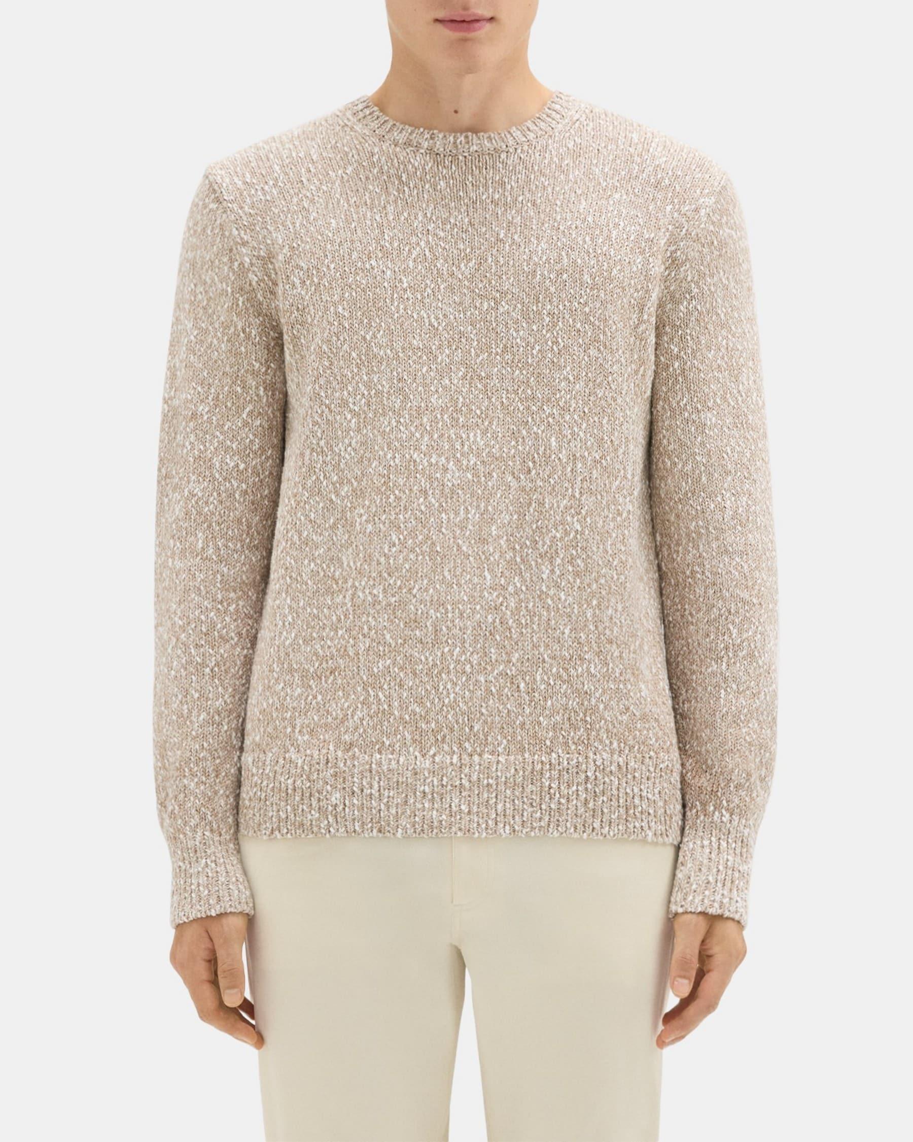 Crewneck Sweater in Heathered Cotton Product Image