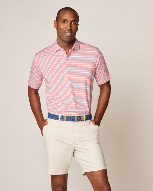 johnnie-O Thorton Striped Jersey Performance Polo Product Image