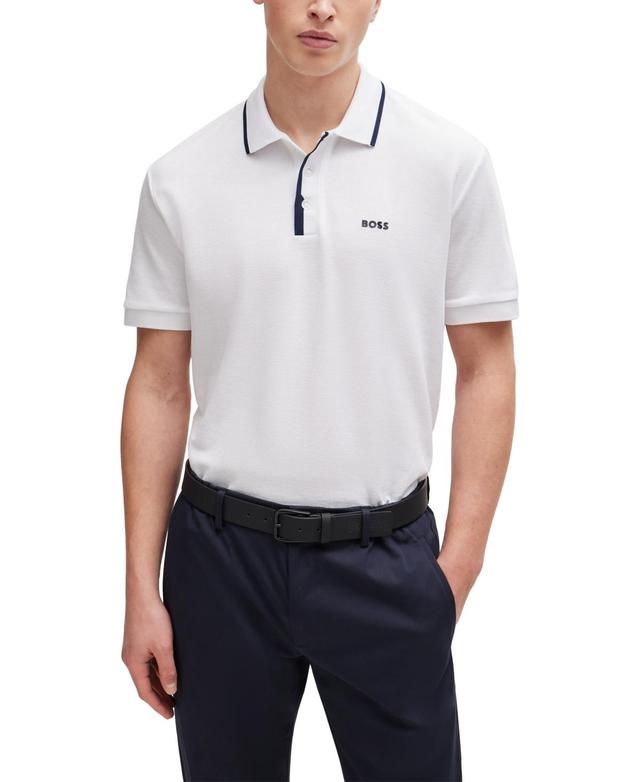 Boss by Hugo Boss Mens Contrast Logo Polo Shirt Product Image