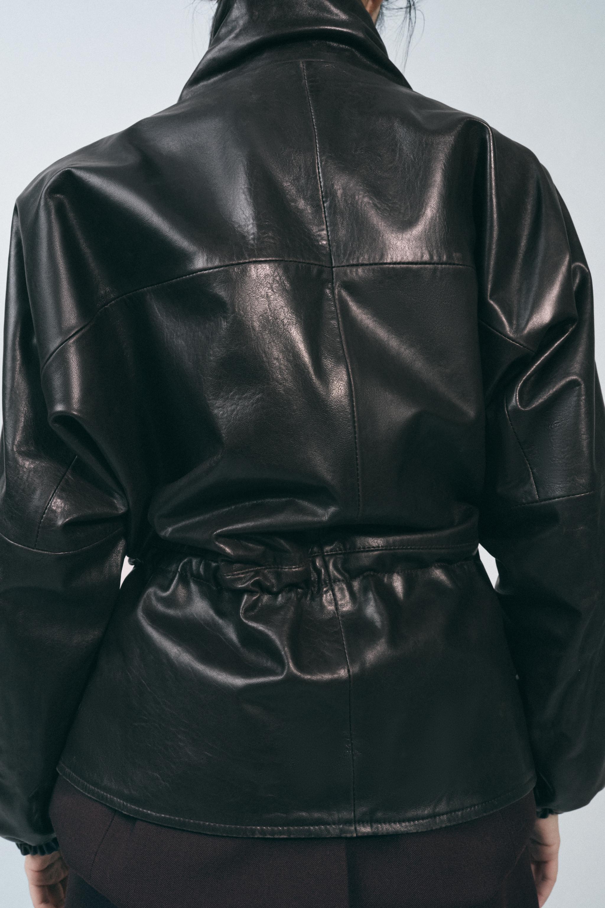 100% LEATHER JACKET ZW COLLECTION Product Image