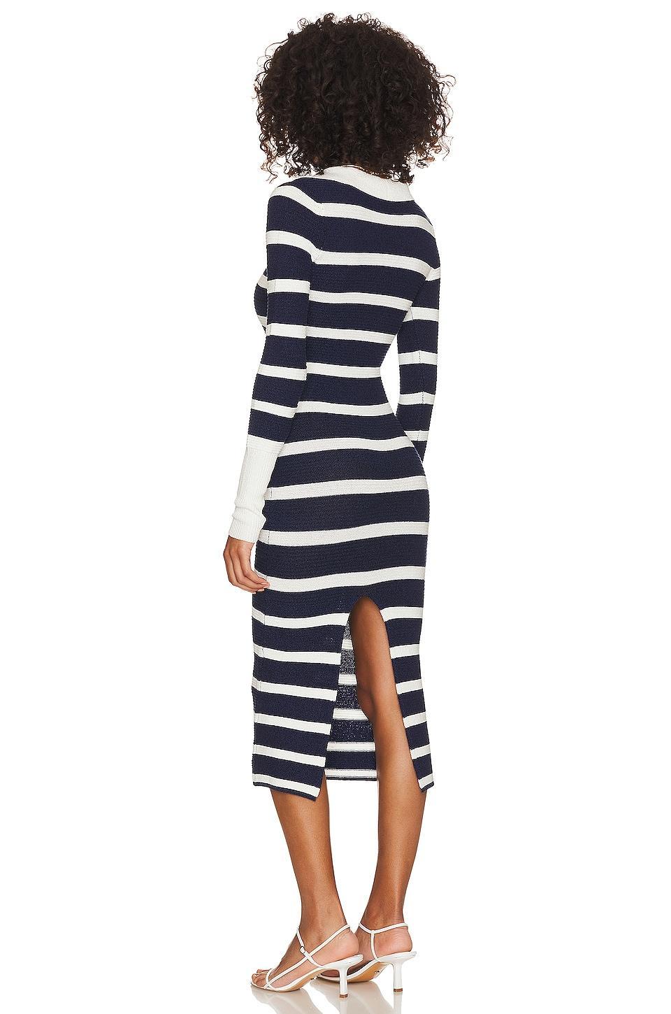 Arlie Striped Midi Knit Dress L'Academie Product Image