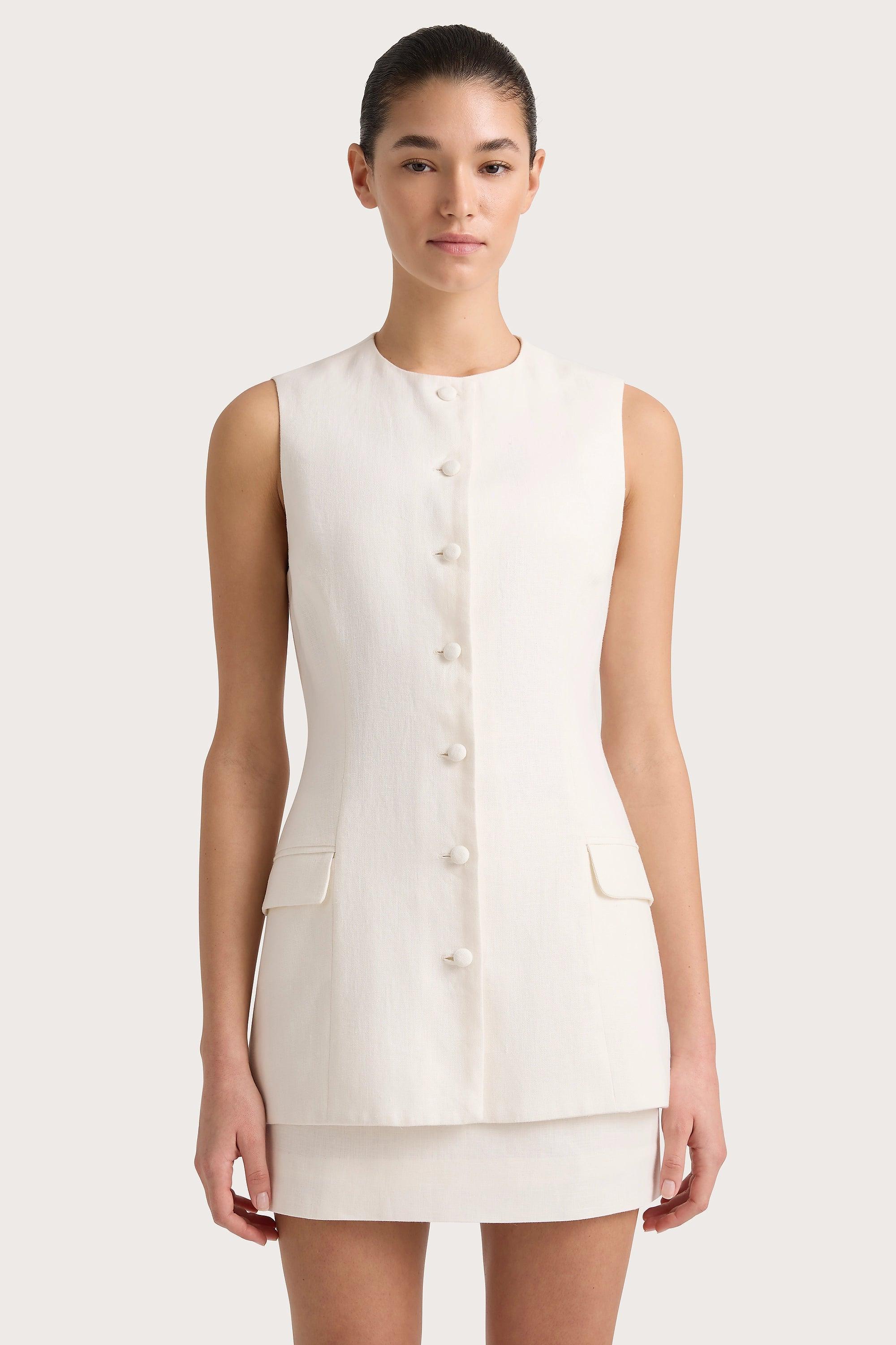 Jane Vest White Product Image