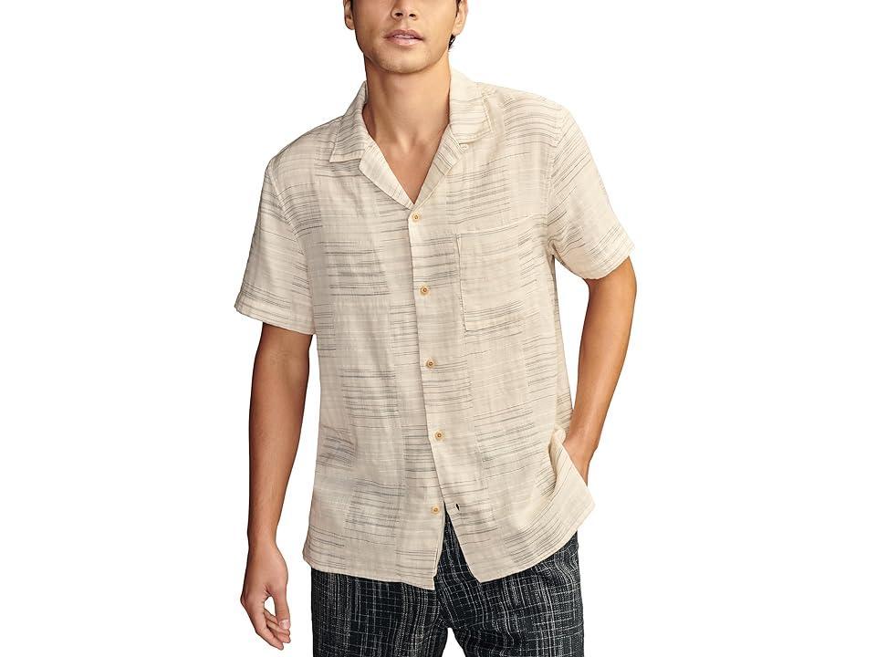 Lucky Brand Mens Patchwork Double Weave Short Sleeve Camp Collar Shirt Product Image