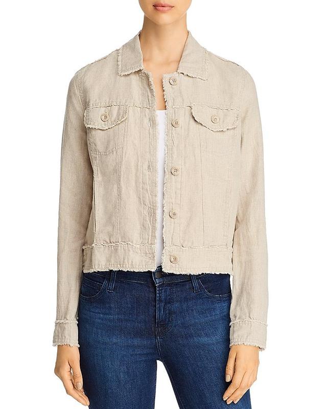 Tommy Bahama Two Palm Raw Edge Point Collar Long Sleeve Button Front Jacket Product Image