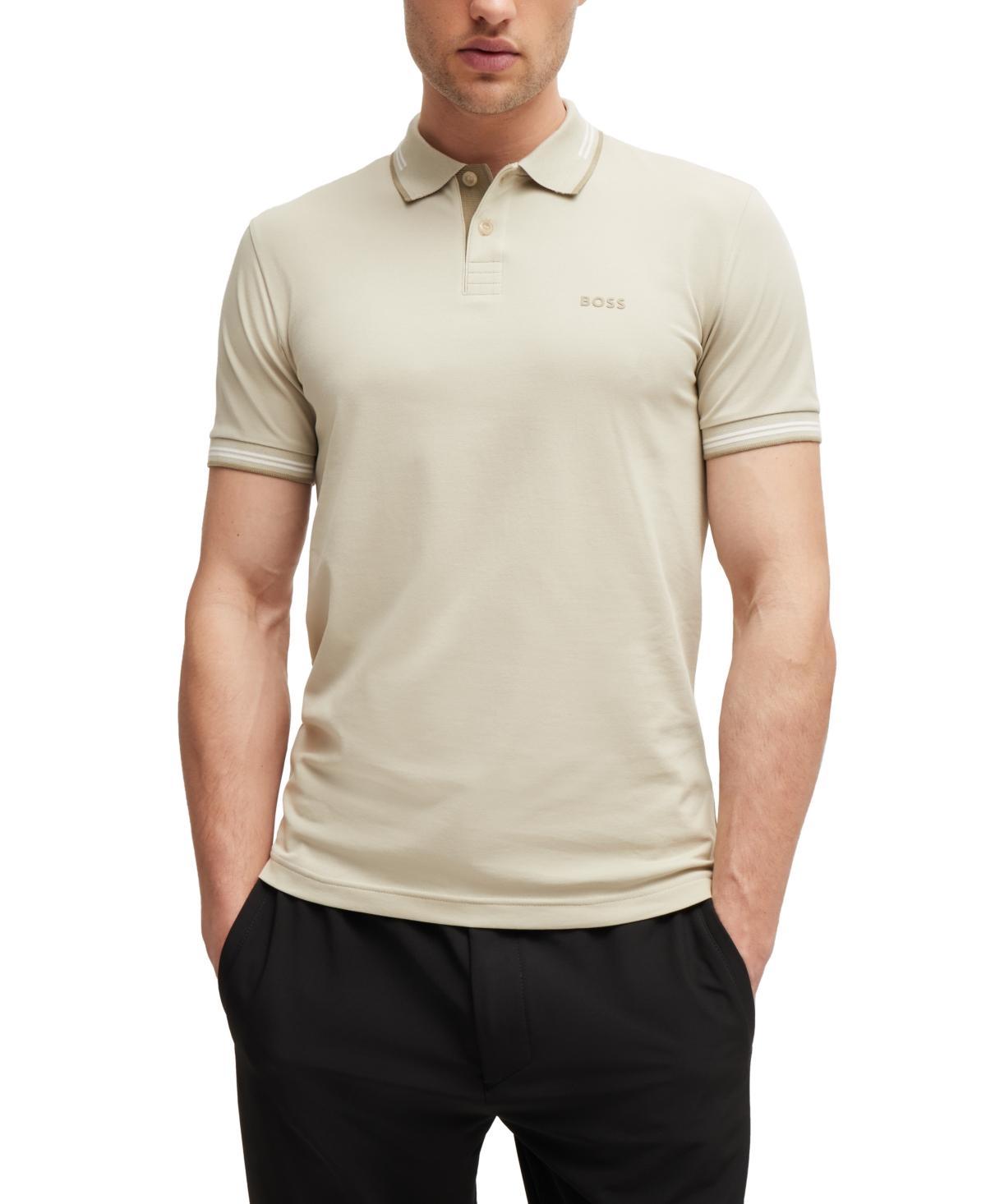 Mens Stretch Cotton Slim Fit Polo Shirt Product Image