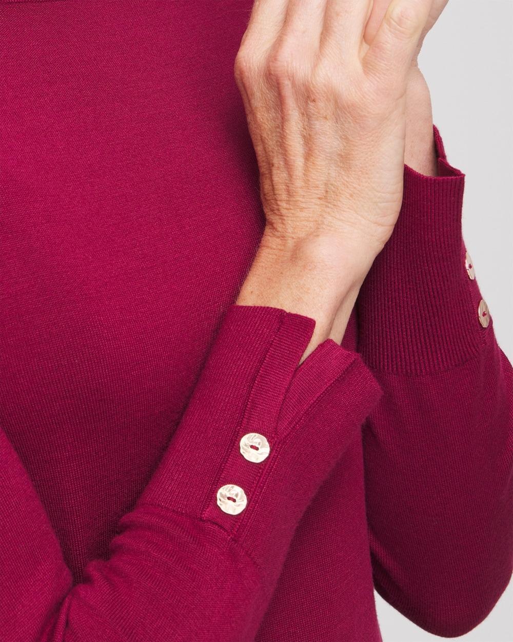 Women's Ecovero Button Cuff Turtleneck Sweater Product Image