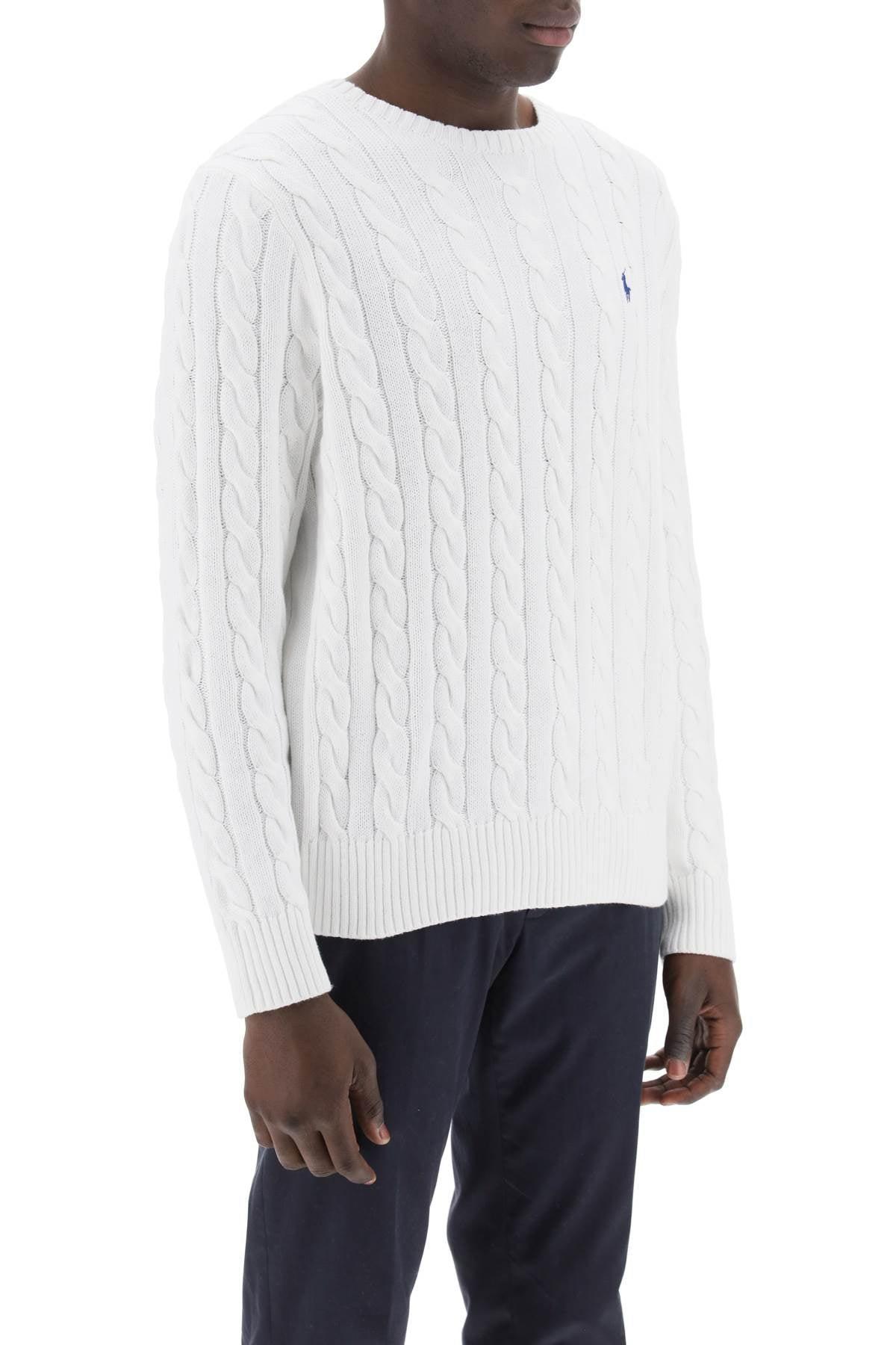 POLO RALPH LAUREN Cotton-knit Sweater In White Product Image