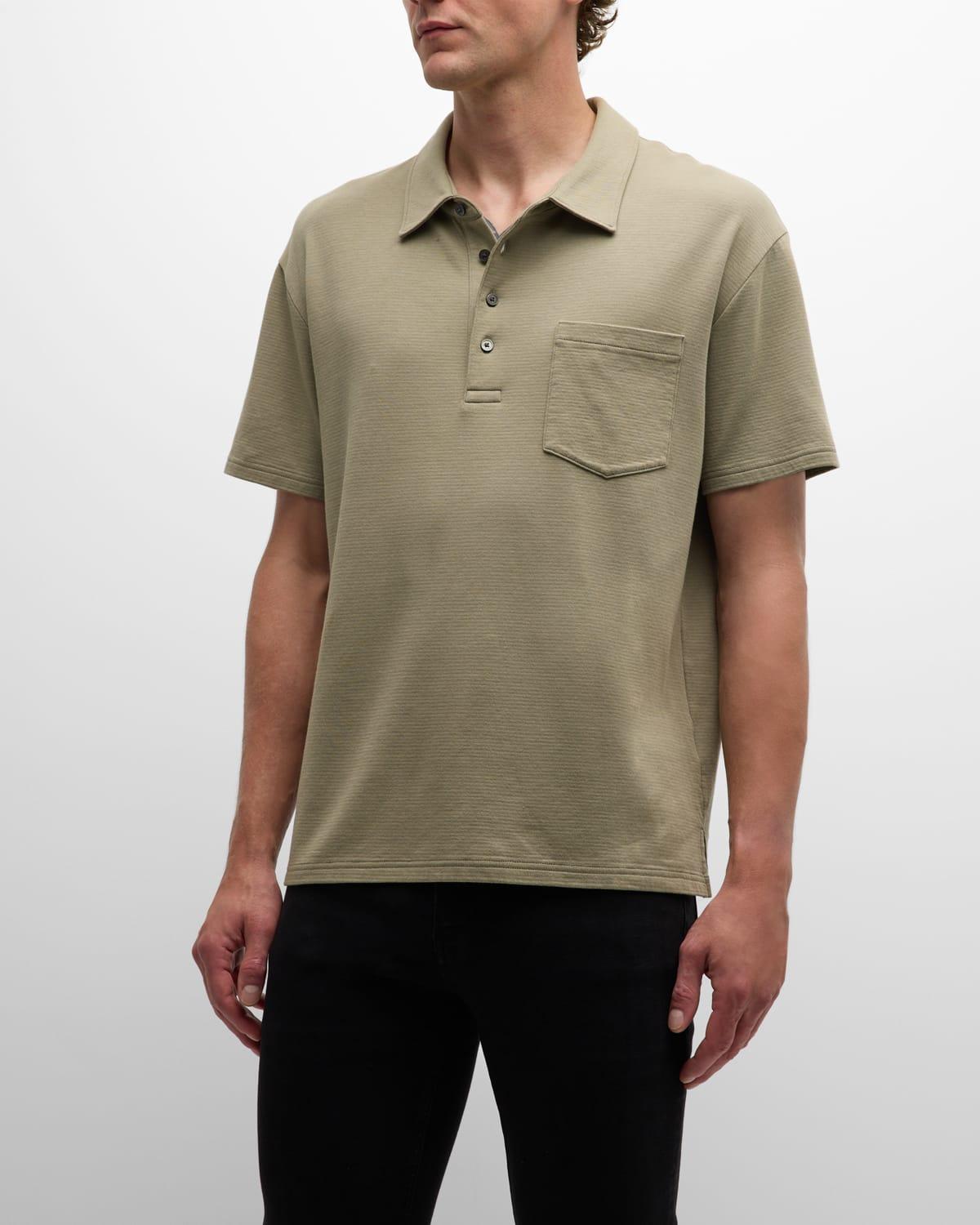 Mens Duo Fold Ribbed Polo Product Image