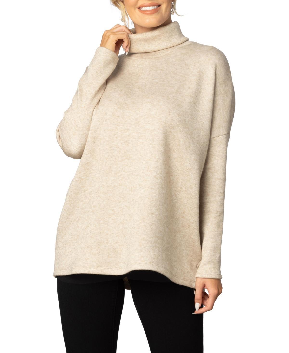 Womens Paris Turtleneck Tunic Sweater Product Image