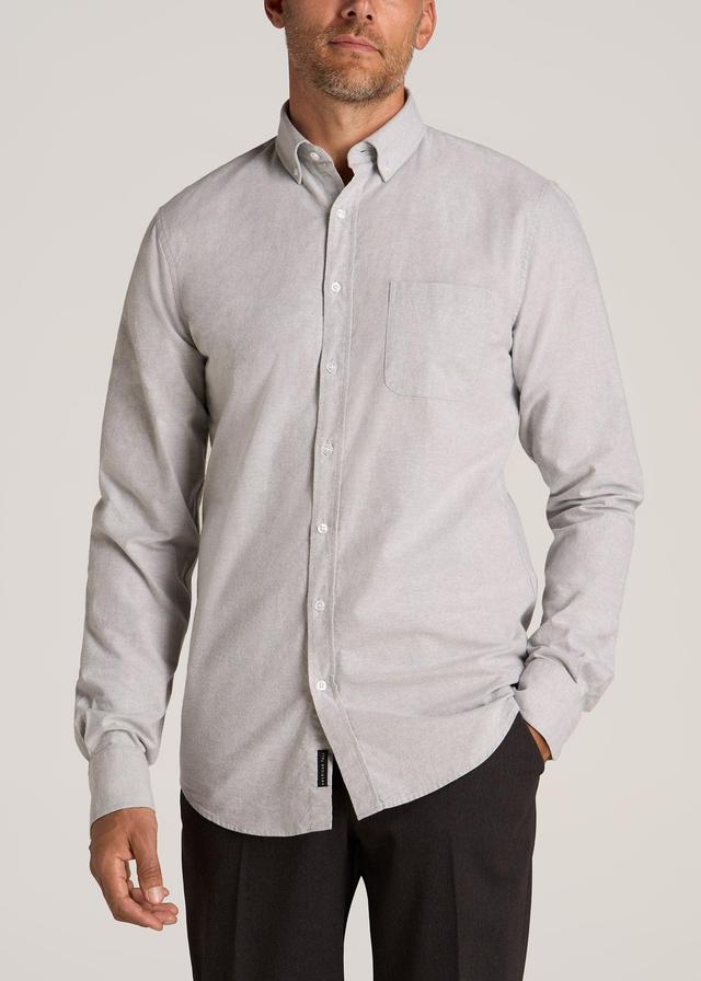 Washed Oxford Shirt for Tall Men in Silvermist Product Image