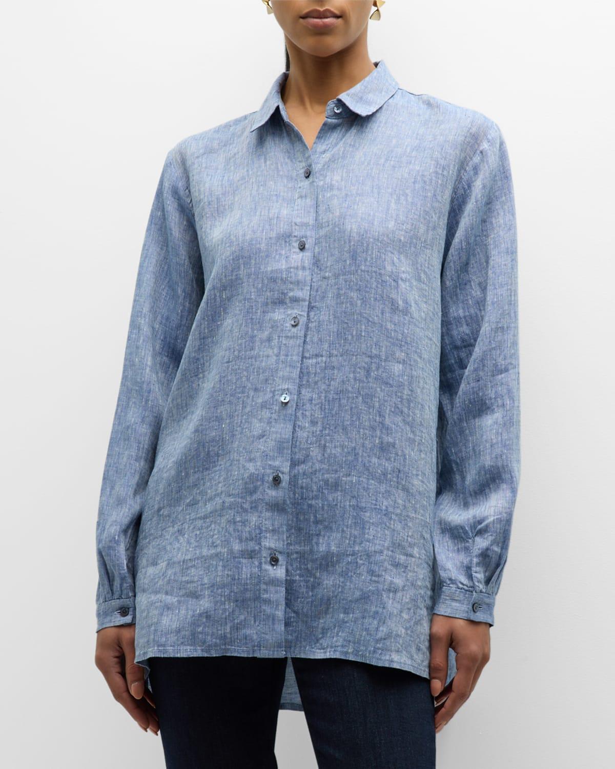 Womens Organic Linen Relax-Fit Shirt Product Image