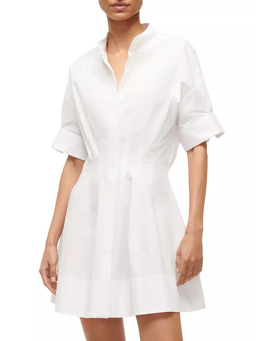 Lorenza Stretch-Cotton Short-Sleeve Minidress Product Image