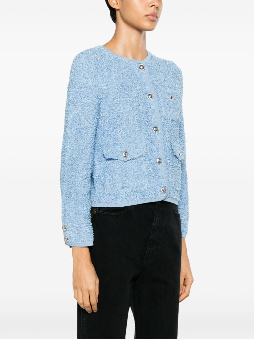 button-up bouclé cardigan Product Image