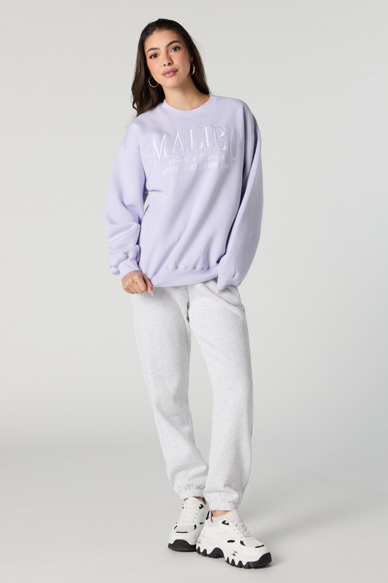 Embroidered Fleece Sweatshirt Female Product Image