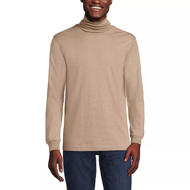 Mens Lands End Super Soft Supima Turtleneck Royal Red Product Image