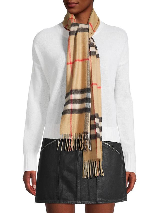 Womens Giant Check Cashmere Scarf Product Image