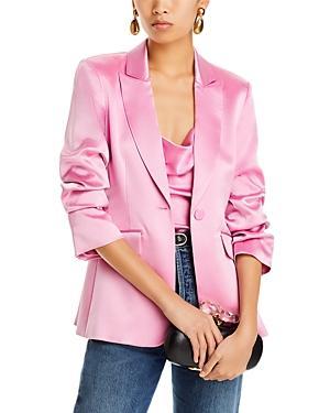 Cinq a Sept Satin Ruched Sleeve Jacket Product Image