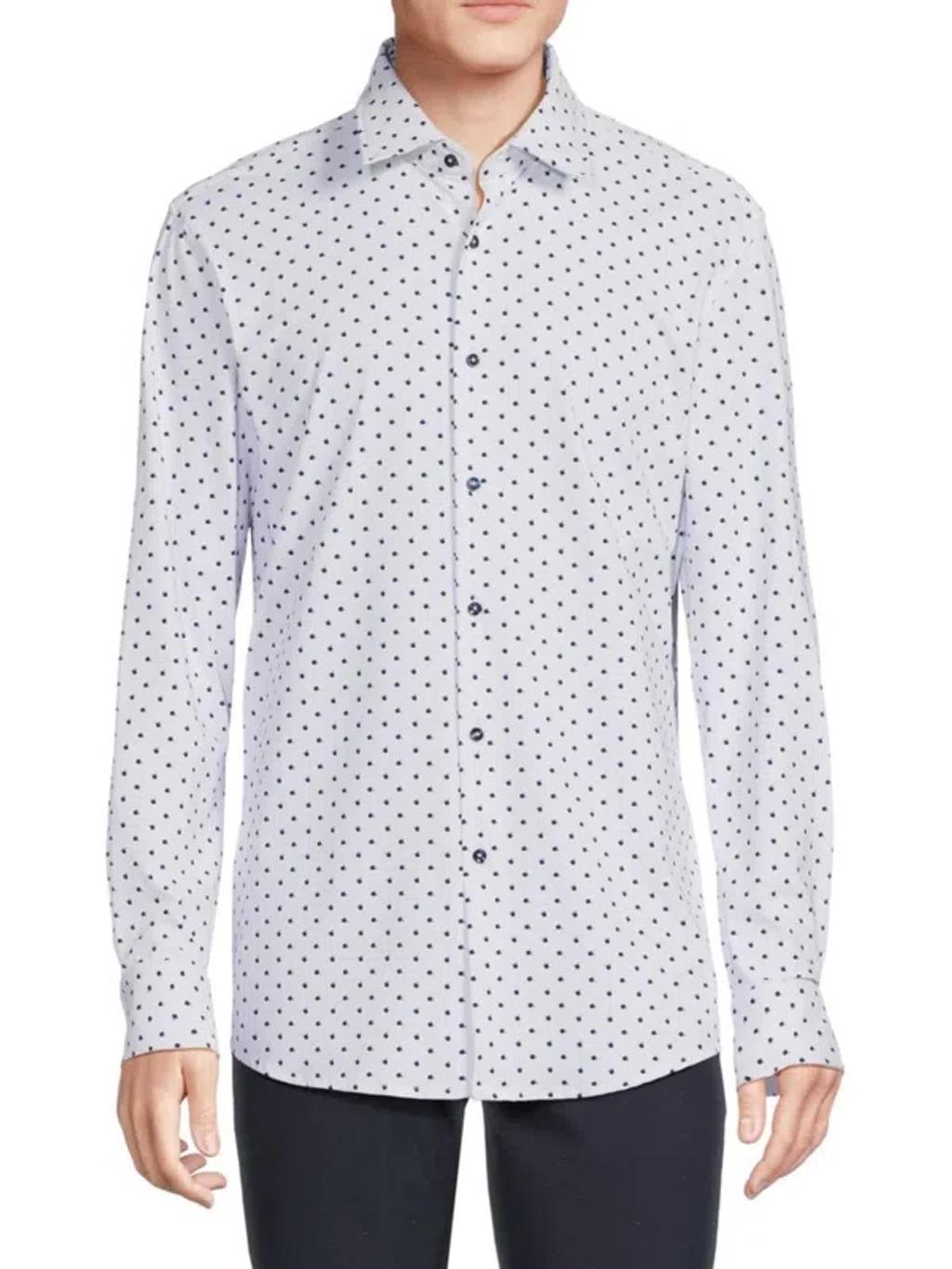 Geometric-printed Recycled Polyamide Shirt In White Product Image