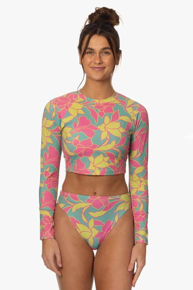 Moana Long Sleeved Crop Rashie - Treasure Island Female Product Image