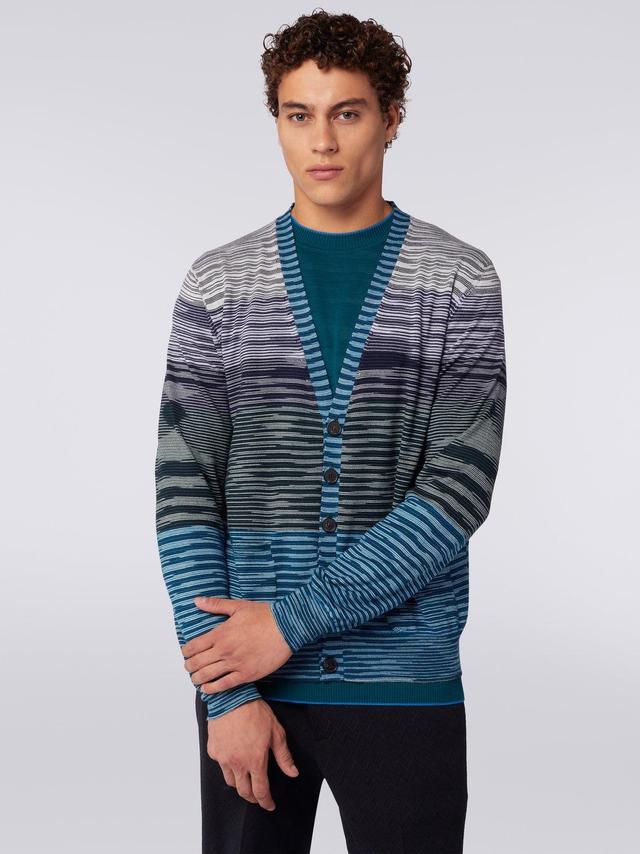 Slub wool knit cardigan Multicoloured | Missoni Product Image