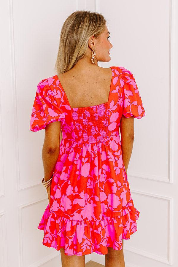 Door To Destiny Floral Dress in Scarlet Product Image