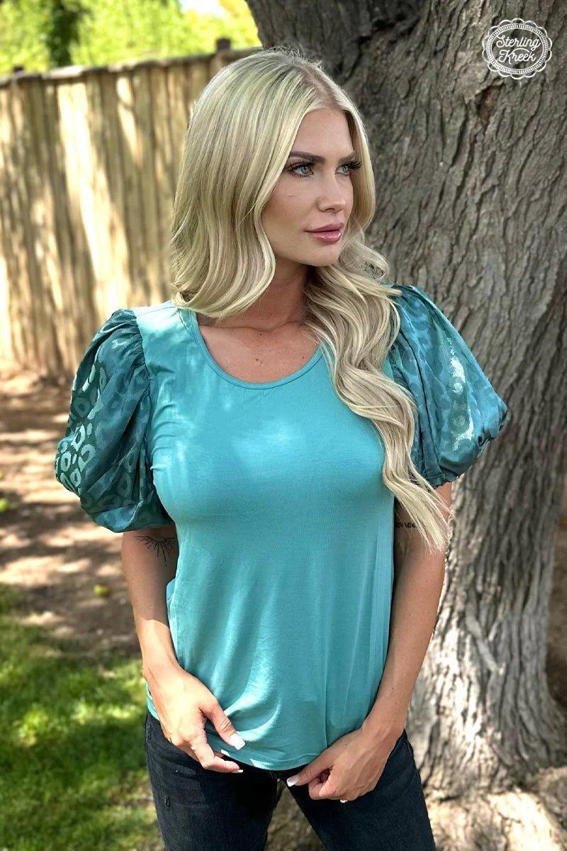 Plus Louisiana Woman Top Teal* Female Product Image