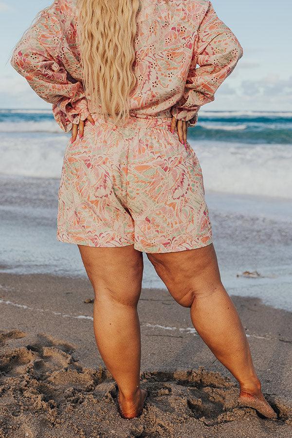 Summer Mirage Eyelet Shorts Curves Product Image