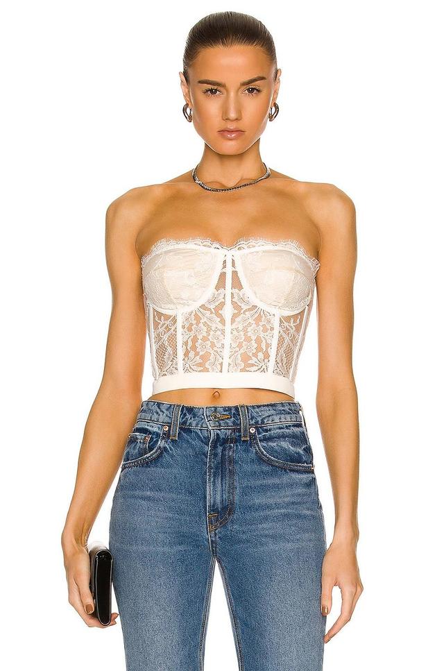 Alexander McQueen Semisheer Strapless Corset Top Product Image