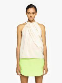 TWISTED DRAPE HALTER TOP in neutrals | JW Anderson US  Product Image