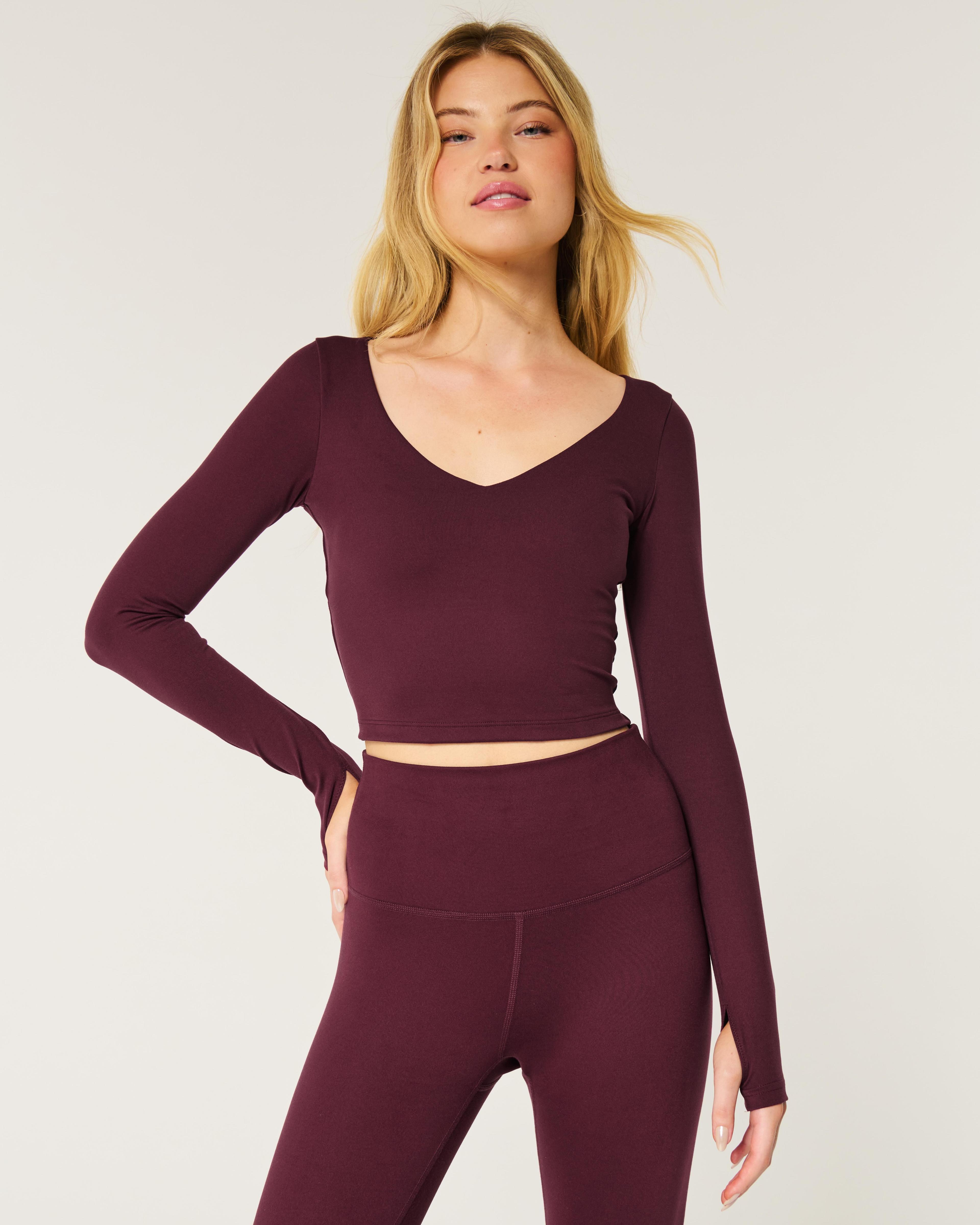 Gilly Hicks Active Recharge Long-Sleeve Plunge Top Product Image