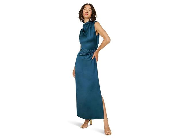 line and dot Dede Maxi Dress (Dark Teal) Women's Dress Product Image