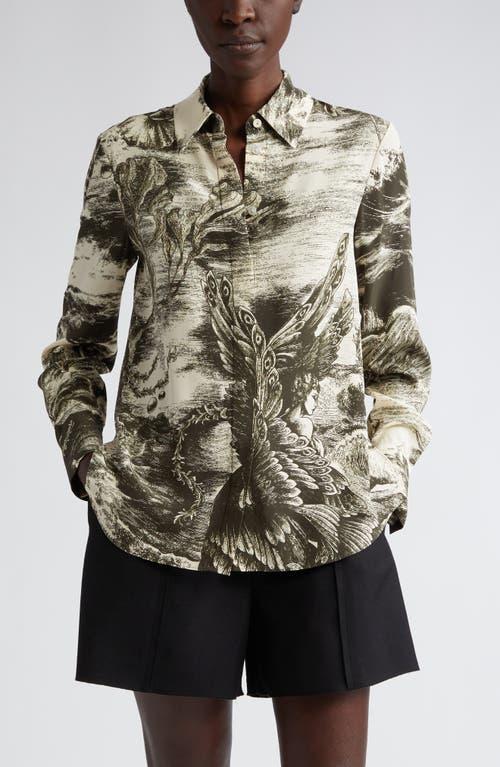 Jason Wu Collection Oceanscape Print Silk Button-Up Shirt Product Image