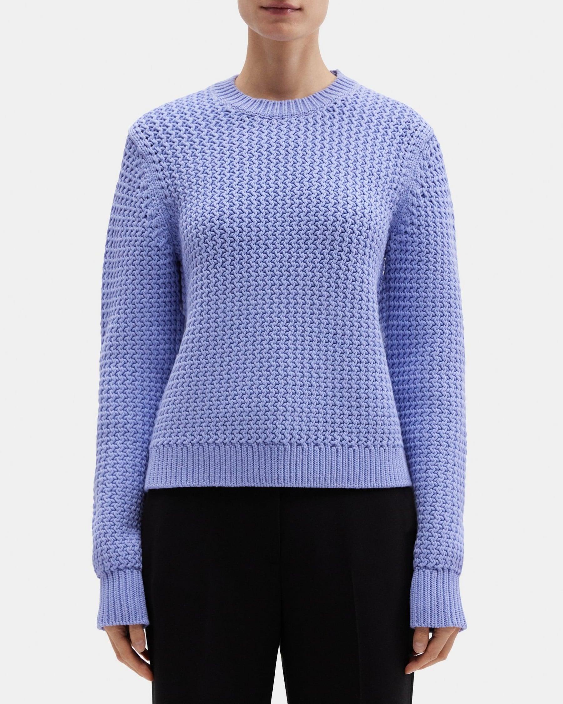 Crewneck Sweater in Cotton-Nylon Product Image