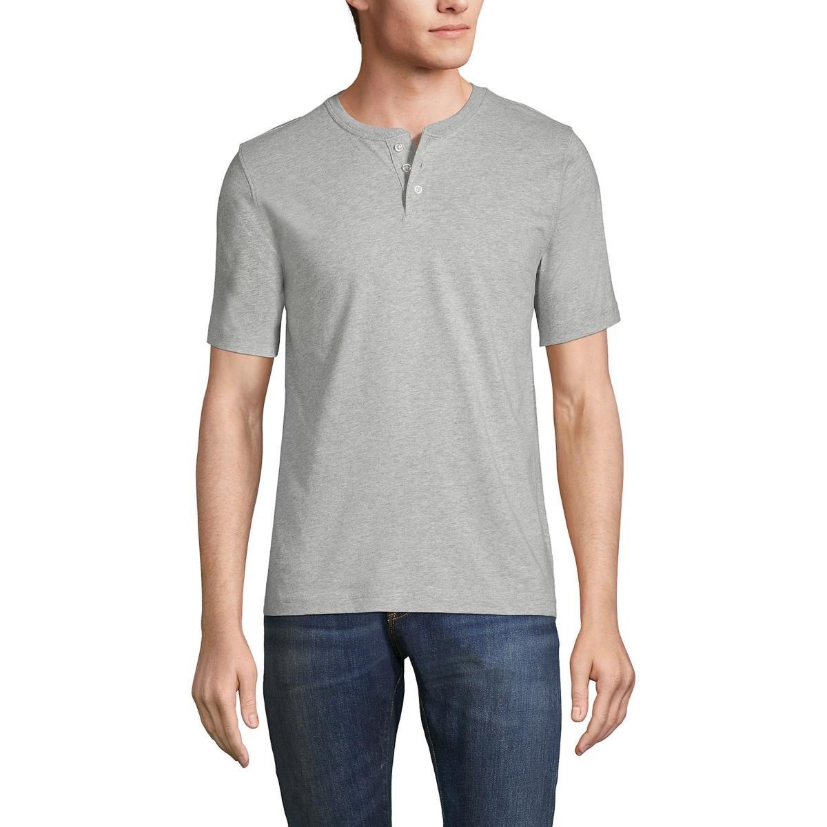 Lands End Mens Short Sleeve Super-t Henley T-Shirt Product Image