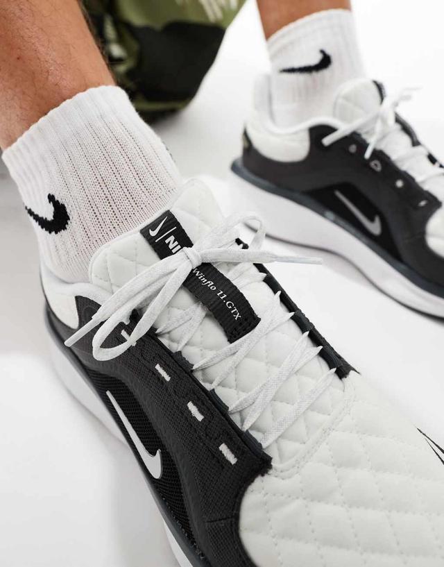 Nike Running Winflo 11 Gore-Tex sneakers in black and white Product Image