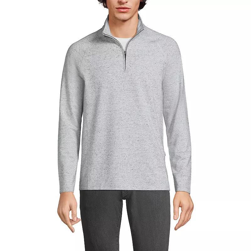 Lands End Mens Long Sleeve Raglan Social Active Quarter Zip Product Image