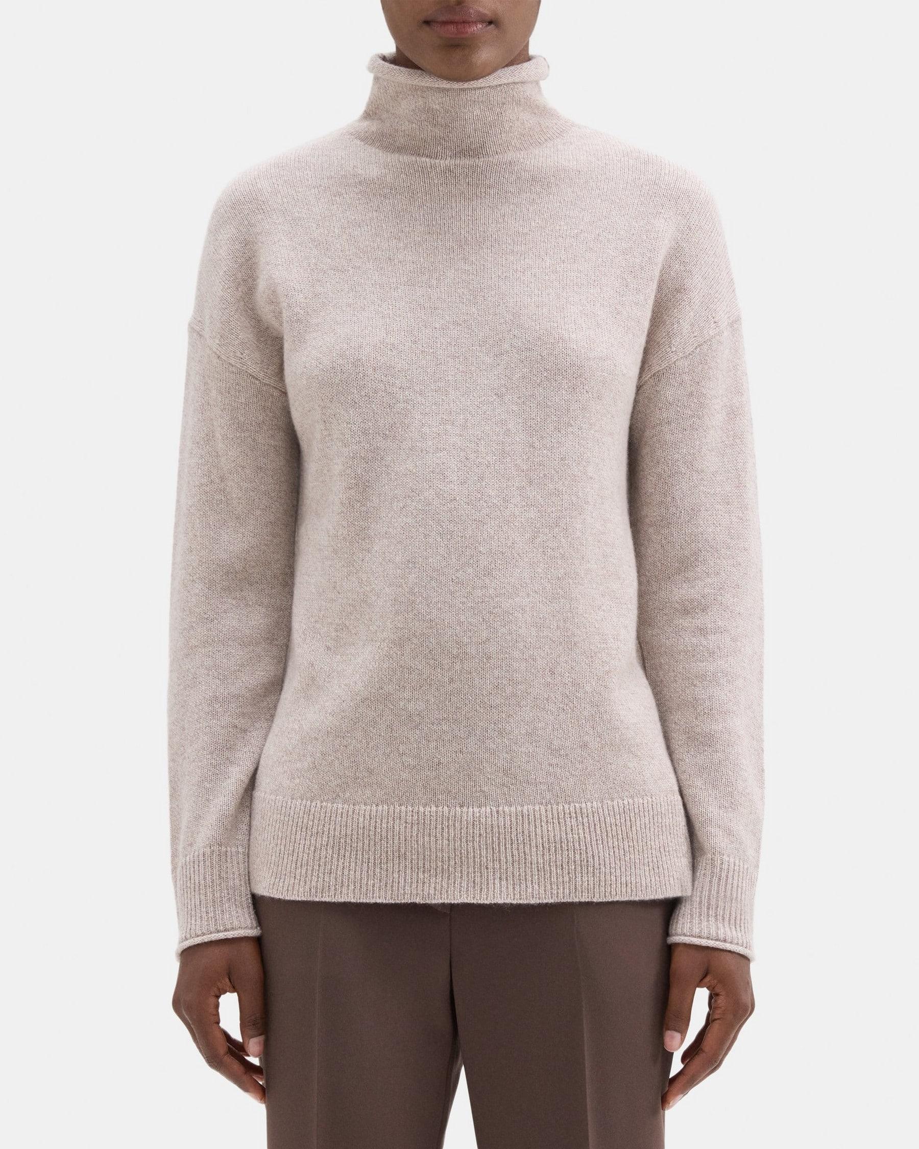 Slouchy Turtleneck Sweater in Cashmere Product Image