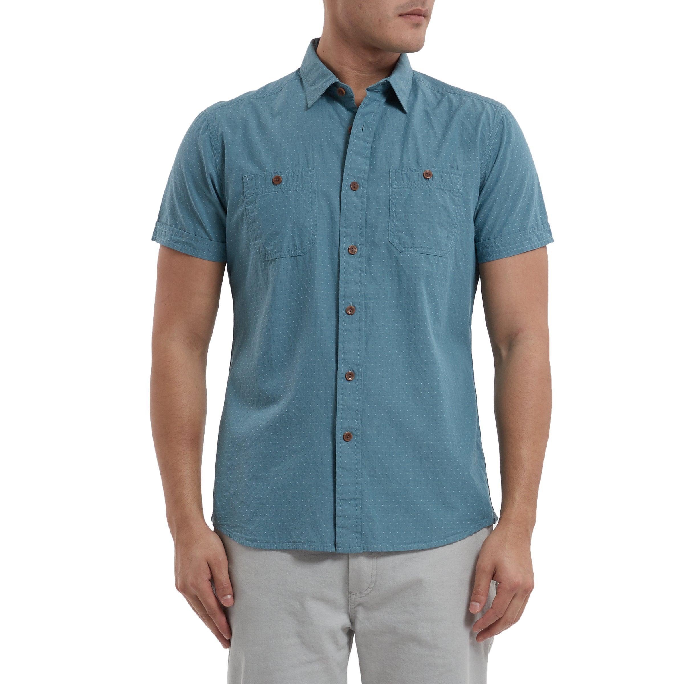 Townsend Dobby Short Sleeve Shirt - Storm Blue Whisper (Final Sale) Product Image