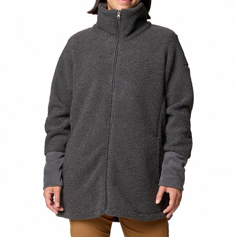 Womens Columbia Blue Point Creek Zip Front Fleece Jacket Dark Grey Product Image